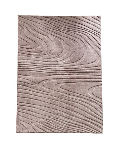 Covor 3D cu model in relief, Wave, Heinner, 120x160 cm, poliester, maro