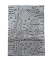 Covor 3D cu model in relief, Vista, Heinner, 80x150 cm, poliester, gri