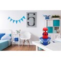 Boxa cu lumini de noapte pentru copii Spider-Man, LEXIBOOK, 21x16x16 cm, plastic/cauciuc, albastru/rosu