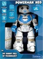 Jucarie robot programabil dansator Powerman Neo, LEXIBOOK, 30.5x22.5x10 cm, plastic, alb/albastru
