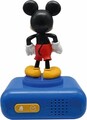 Ceas desteptator cu lumina 3D pentru copii Mickey Mouse, LEXIBOOK, 20x15x10 cm, plastic/cauciuc, multicolor