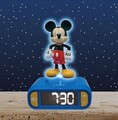 Ceas desteptator cu lumina 3D pentru copii Mickey Mouse, LEXIBOOK, 20x15x10 cm, plastic/cauciuc, multicolor