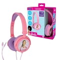 Casti pliabile cu fir pentru copii Barbie, LEXIBOOK, 21x17x4 cm, plastic/textil, roz/albastru