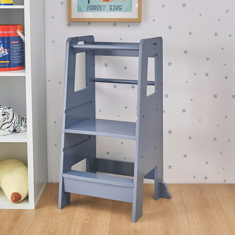 Turn de activitati multifunctional, U-Grow, 47x41x90 cm, lemn de pin/MDF, albastru