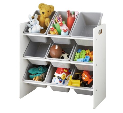 Organizator jucarii / mobilier camera copilului U-Grow, 63x30x60 cm, PAL/polipropilena, gri
