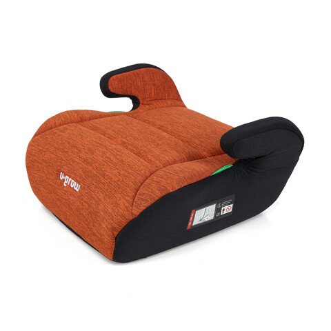 Inaltator auto copii R129, U-Grow, 125-150  cm, HDPE/poliester, caramiziu/negru