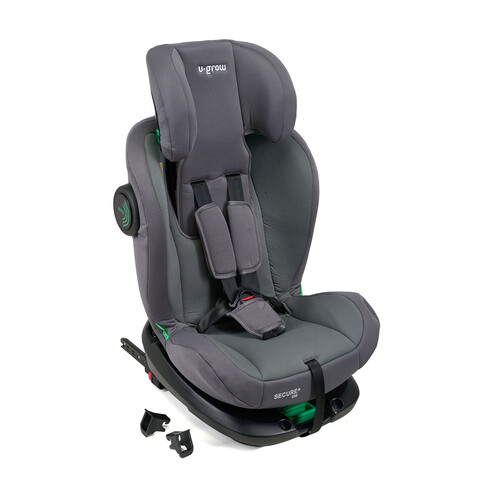 Scaun auto Secure Plus, U-Grow, 40-150 cm, 360 grade, 50x46x66 cm, poliester, gri