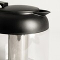 Ceainic Futuro, Homla, 1.5 L, 14x16 cm, sticla borosilicata/plastic/inox, transparent/negru