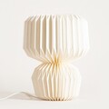 Lampa de masa Galla, Homla, 27x38 cm, hartie, ecru