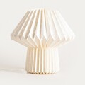 Lampa de masa forma ciuperca Galla, Homla, 27x38 cm, hartie, ecru
