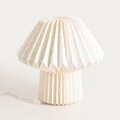 Lampa de masa forma ciuperca Galla, Homla, 27x38 cm, hartie, ecru