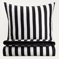 Lenjerie de pat King Size, Rayas, Homla, 3 piese, 200x220 cm, microfibra din poliester, alb/negru