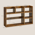 Corp biblioteca / raft de organizare birou si bucatarie, Vasagle, 80x20x50 cm, PAL, maro rustic
