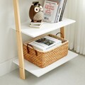 Biblioteca tip scara cu 5 rafturi Ladder, Vasalge, 60x35x171 cm, MDF/lemn de pin, alb mat/natural