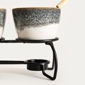 Set fondue 4 piese Lambi, Homla, 19x13 cm, ceramica/metal, multicolor