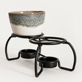 Set fondue 4 piese Lambi, Homla, 19x13 cm, ceramica/metal, multicolor