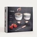 Set fondue 4 piese Lambi, Homla, 19x13 cm, ceramica/metal, multicolor