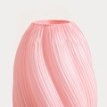 Vaza Swirl, Homla, 17x26.5 cm, sticla, roz