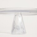 Platou cu picior Lynn, Homla, 24.5x12 cm, sticla, transparent