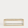 Cutie pentru bijuterii Grazia, Homla, 18x13x5.5 cm, sticla/metal, auriu/transparent