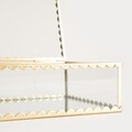Cutie pentru bijuterii Grazia, Homla, 18x13x5.5 cm, sticla/metal, auriu/transparent