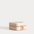 Cutie pentru bijuterii Rinas, Homla, 10.5x10.5x5 cm, plastic/metal, bej