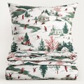 Lenjerie de pat King Size, Cortina, Homla, 3 piese, 200x220 cm, bumbac, multicolor