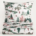 Lenjerie de pat pentru o persoana Cortina, Homla, 2 piese, 140x200 cm, bumbac, multicolor