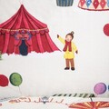Lenjerie de pat King Size, Circus Joy, Homla, 3 piese, 200x220 cm, bumbac, multicolor