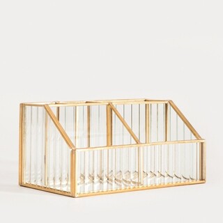 Transparent;Auriu, Organizator 17.5x10x8.5 cm