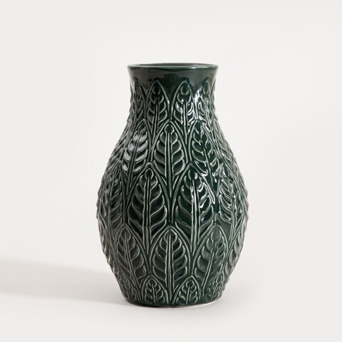 Vaza Natto, Homla, 24x15.5 cm, ceramica, verde