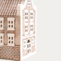 Decoratiune luminoasa Baron, Homla, 8.5x7.5x16 cm, ceramica, bej/alb