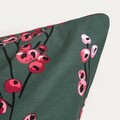 Lenjerie de pat King Size, Hollyberry, Homla, 3 piese, 200x220 cm, bumbac, verde/rosu