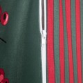 Lenjerie de pat King Size, Hollyberry, Homla, 3 piese, 200x220 cm, bumbac, verde/rosu