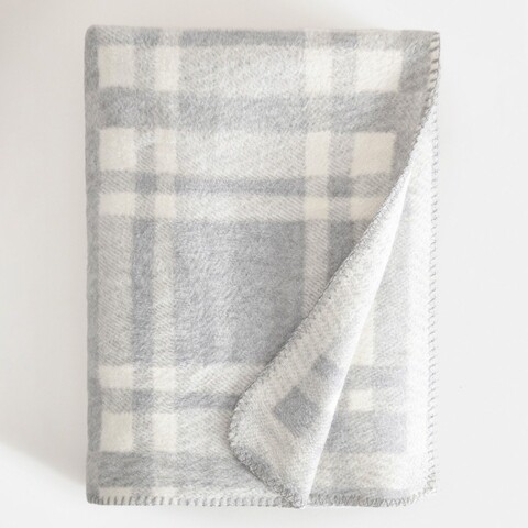 Patura Gelin, Homla, 150x200 cm, bumbac/acril/poliester, gri/alb