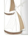 Oglinda de perete Adriatic, Mauro Ferretti, 60x60 cm, MDF/fier, alb'maro
