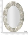 Oglinda de perete Argelux Oval, Mauro Ferretti, 87.5x128 cm, fier/MDF, argintiu