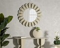 Oglinda de perete Dune Double, Mauro Ferretti, 85 cm, fier/MDF, crem