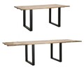 Masa extensibila Edge, Mauro Ferretti, 280-180 x 90 x 77 cm, lemn de mango/fier, maro/negru