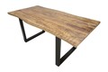 Masa extensibila Edge, Mauro Ferretti, 280-180 x 90 x 77 cm, lemn de mango/fier, maro/negru