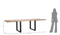 Masa extensibila Edge, Mauro Ferretti, 280-180 x 90 x 77 cm, lemn de mango/fier, maro/negru