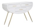 Consola Venus, Mauro Ferretti, 110x40x80 cm, MDF/fier, alb/auriu