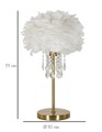Lampa de masa Diamon, Mauro Ferretti, 1 x E27, 40W, 30x55 cm, fier/plastic, alb/auriu
