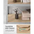 Set 2 rafturi modulare pentru depozitare, Songmics, max 600 kg, 100x50x200 cm, MDF/otel, argintiu