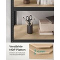 Set 2 rafturi modulare pentru depozitare, Songmics, max 600 kg, 100x50x200 cm, MDF/otel, negru