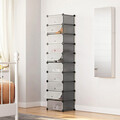 Dulap modular pentru incaltaminte, Songmics, 10 compartimente, 43x31x173 cm, ABS/fier, gri