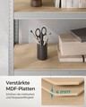 Raft modulat pentru depozitare, Songmics, max 875 kg, 90x40x180 cm, MDF/otel, argintiu