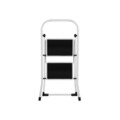 Scara cu 2 trepte, Songmics, plibila, 46.5x63.5x80 cm, max 150 kg, otel, alb
