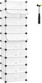 Dulap modular pentru incaltaminte, Songmics, 10 compartimente, 43x31x173 cm, ABS/fier, alb
