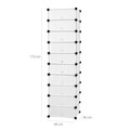 Dulap modular pentru incaltaminte, Songmics, 10 compartimente, 43x31x173 cm, ABS/fier, alb